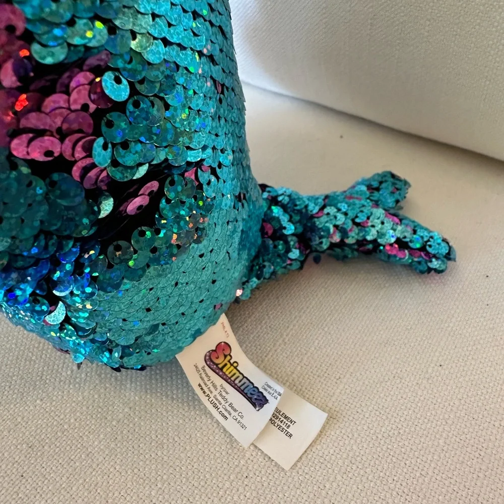 Shimmeez ARLO NARWHAHL 8” Flip Sequins Plush Toy